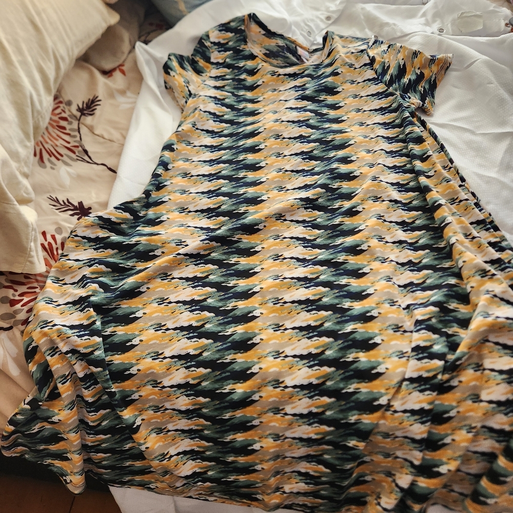 Multicolor Patterned Dress